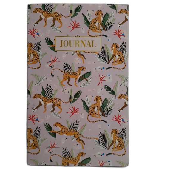 CROWNJEWLZ Cheetah Leopards Tropical Foliage Journal NWOT - Picture 4 of 7